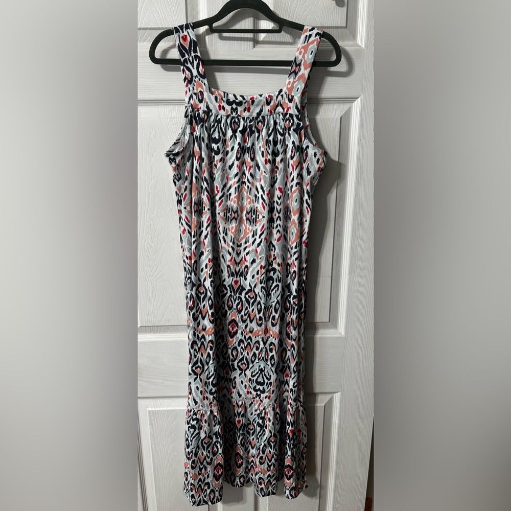 Koolaburra by UGG Women's Regular Jersey Tiered Lounge Dress Multi Size Medium